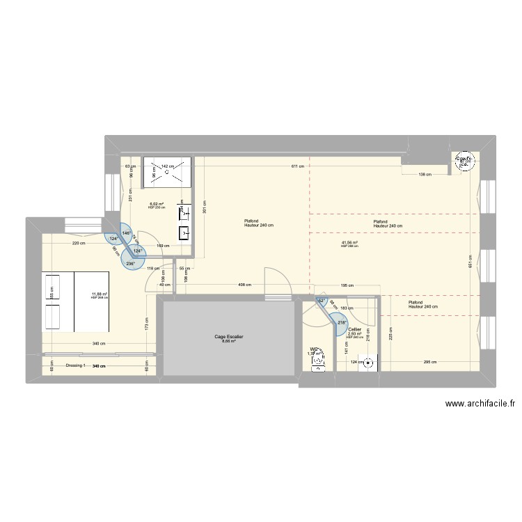 Jerome Auch Projet 2 eme étage modification3. Plan de 10 pièces et 76 m2