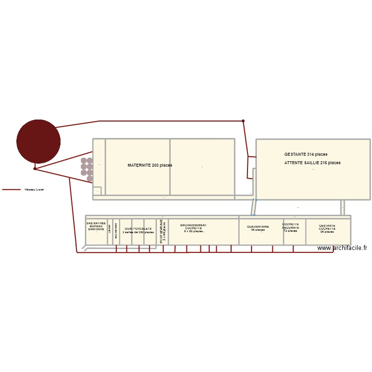 SAS PORCELETS DE BOURGOGNE V2. Plan de 22 pièces et 6077 m2