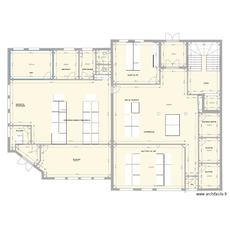 BAT RDC 2025 V2. Plan de 17 pièces et 340 m2