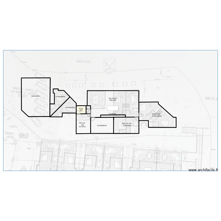 PLAN FUTUR VILLA PUNAUIA 2. Plan de 1 pièce et 7 m2