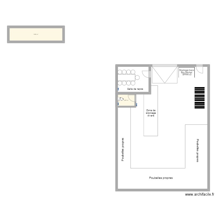 Elise Mondeville 2. Plan de 2 pièces et 13 m2