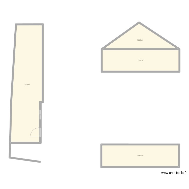 GARAGE. Plan de 4 pièces et 81 m2