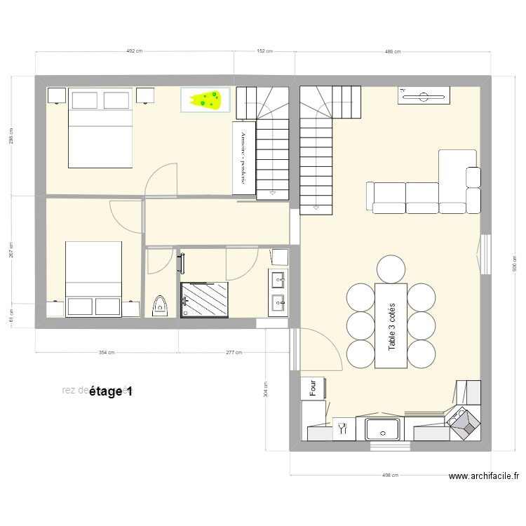 gite rosey version 2. Plan de 10 pièces et 158 m2