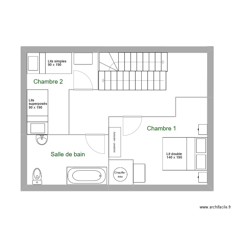 Mill - 1er. Plan de 5 pièces et 42 m2