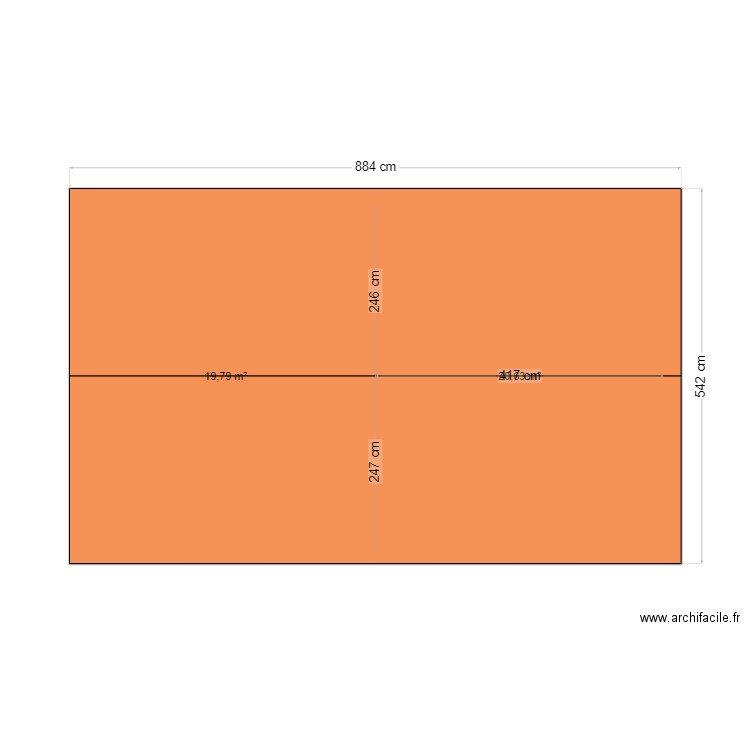 85 e louis. Plan de 2 pièces et 40 m2