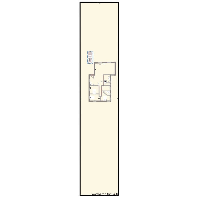 MAISON 1. Plan de 3 pièces et 1374 m2