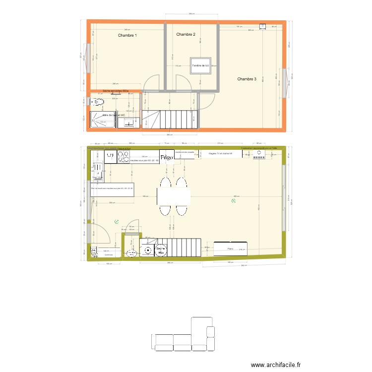 PLANS MAISON elec. Plan de 7 pièces et 89 m2