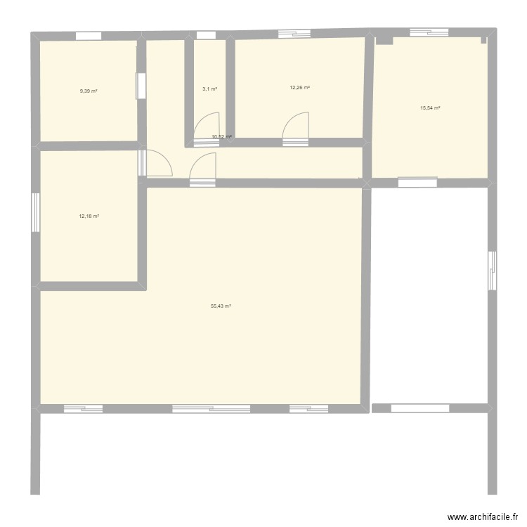 maison a construire. Plan de 7 pièces et 118 m2