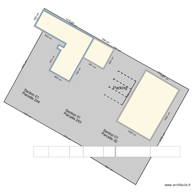 MODIF PETIT GARAGE. Plan de 3 pièces et 277 m2