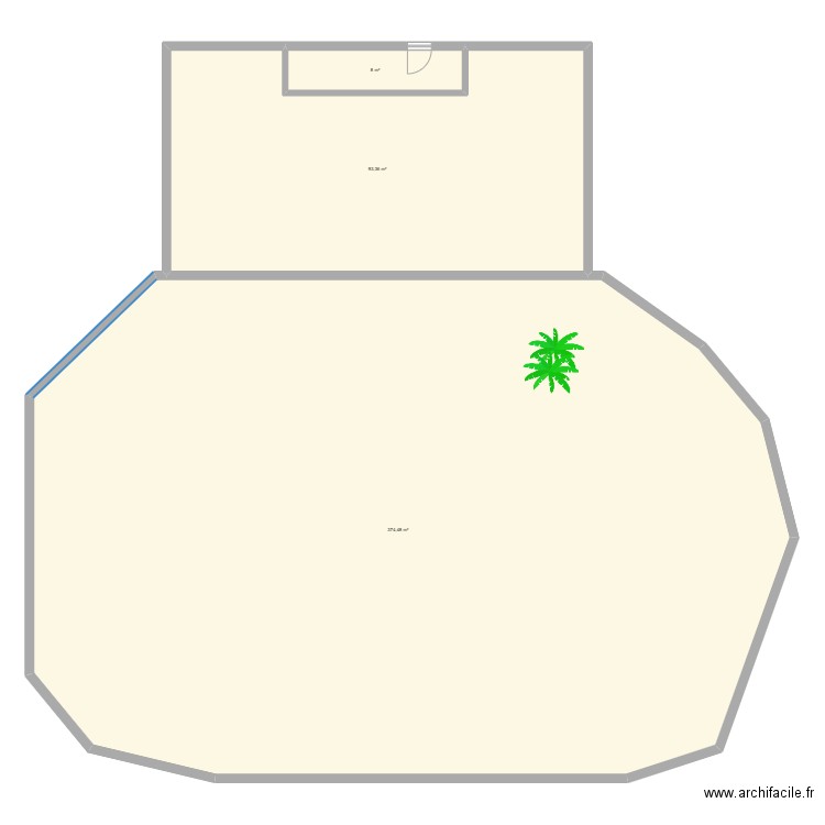 enclos fossa. Plan de 3 pièces et 476 m2