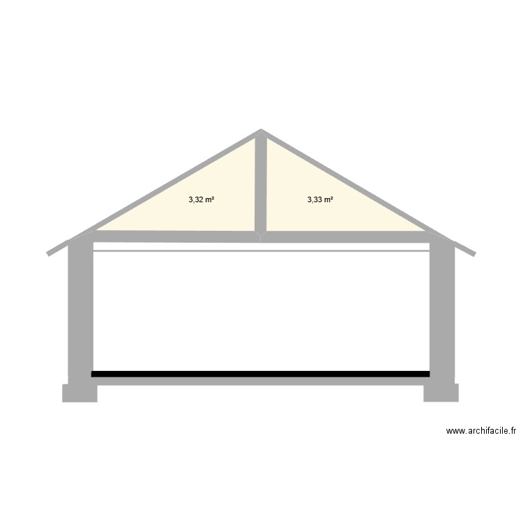 pat 3. Plan de 2 pièces et 7 m2