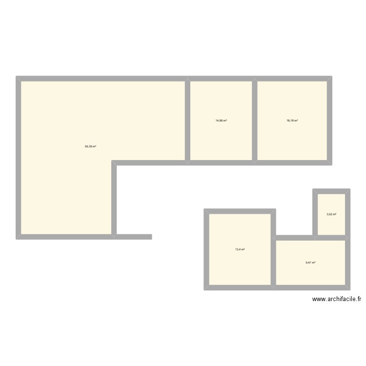 chadrac rez de chaussée. Plan de 6 pièces et 117 m2