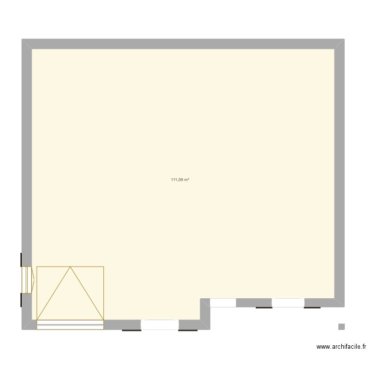 Plan maison. Plan de 1 pièce et 111 m2