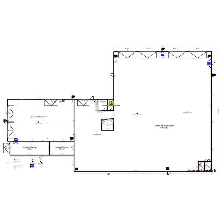 1890 St-Dominique 2. Plan de 10 pièces et 1802 m2