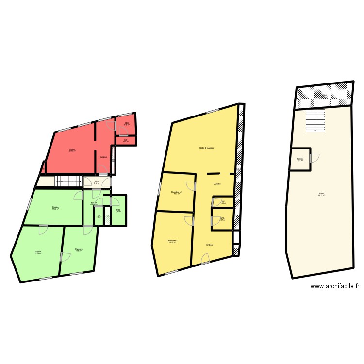 Immeuble POLIGNY. Plan de 25 pièces et 311 m2