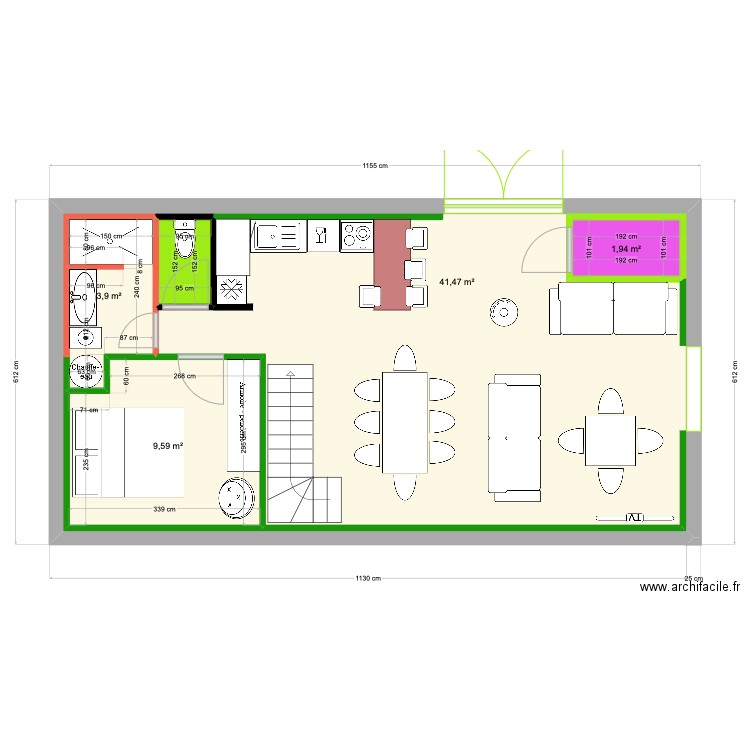 GRANGE Foraine 3. Plan de 5 pièces et 79 m2