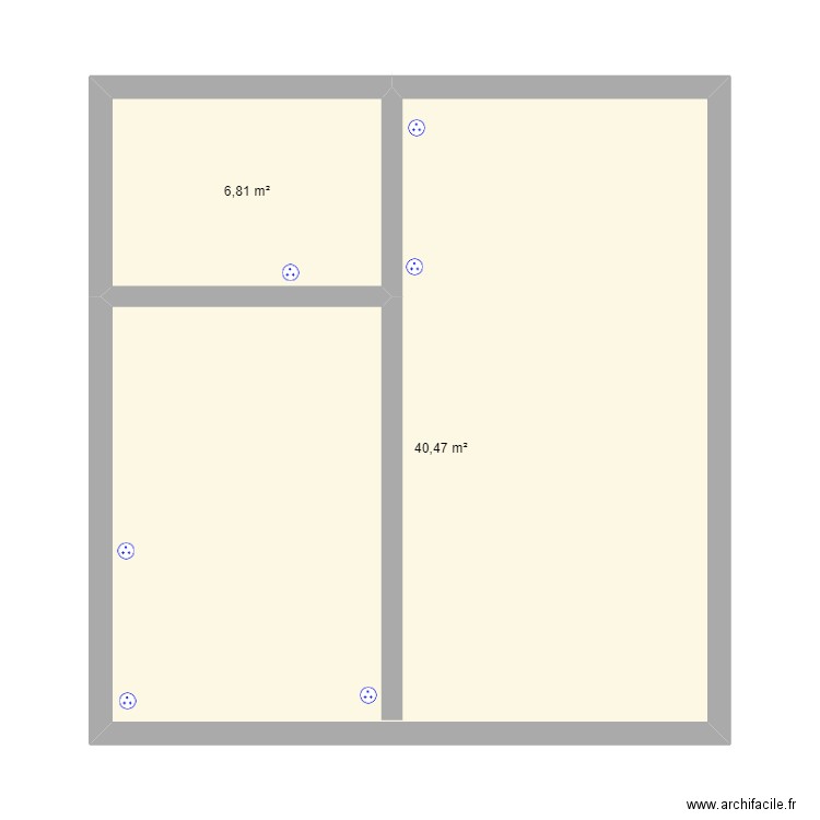 gianni 7. Plan de 2 pièces et 47 m2