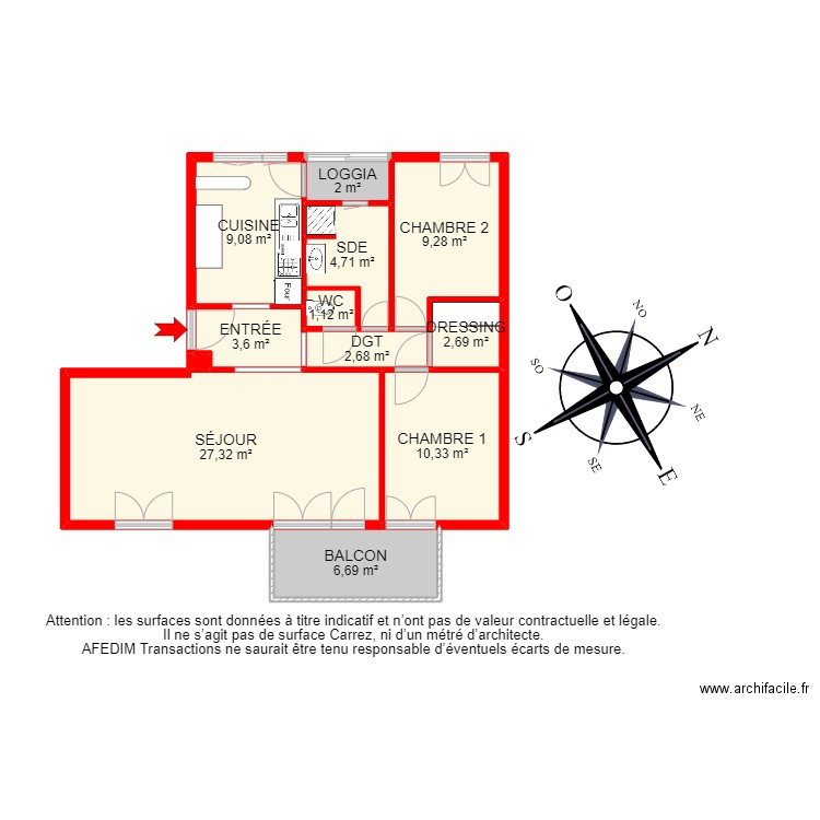 BI 22562 - . Plan de 13 pièces et 89 m2