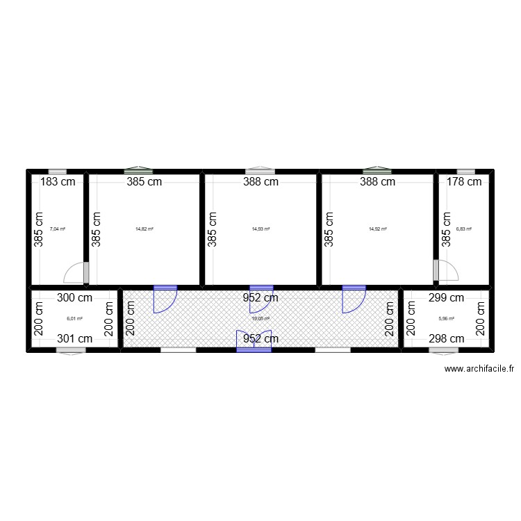 MAME MOR GNING MACON . Plan de 8 pièces et 90 m2