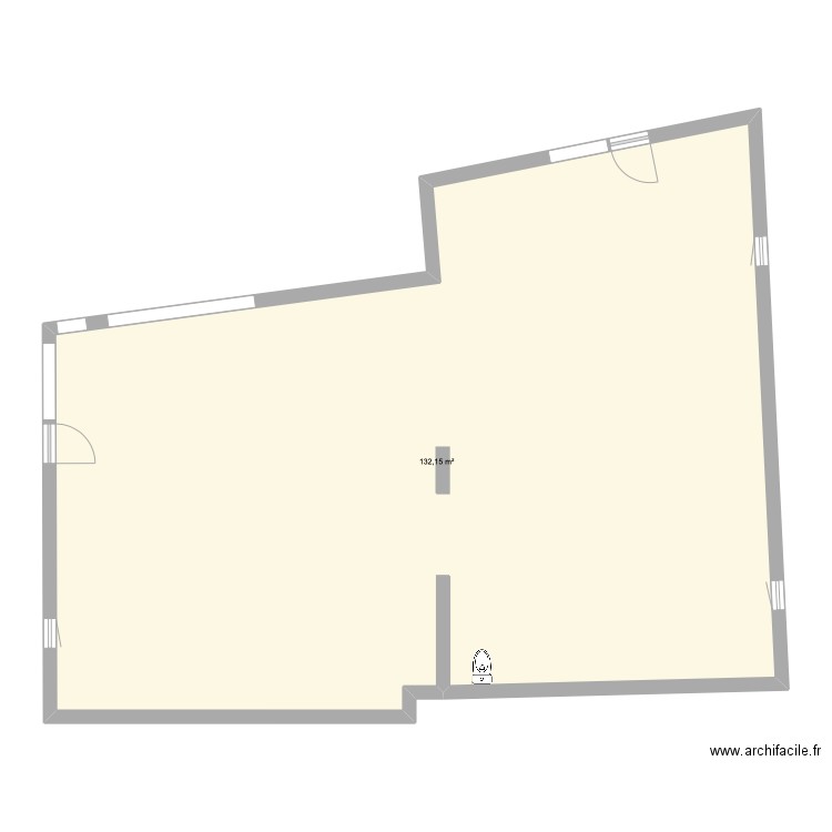 local carquefou. Plan de 1 pièce et 132 m2