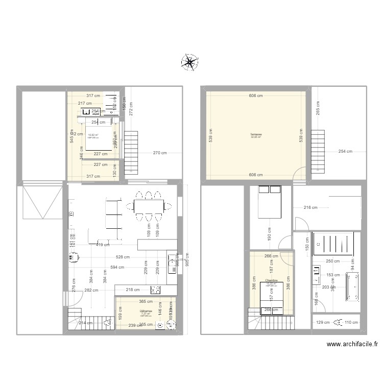 Maison LM. Plan de 5 pièces et 67 m2