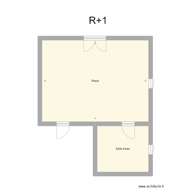 350602010A. Plan de 2 pièces et 43 m2