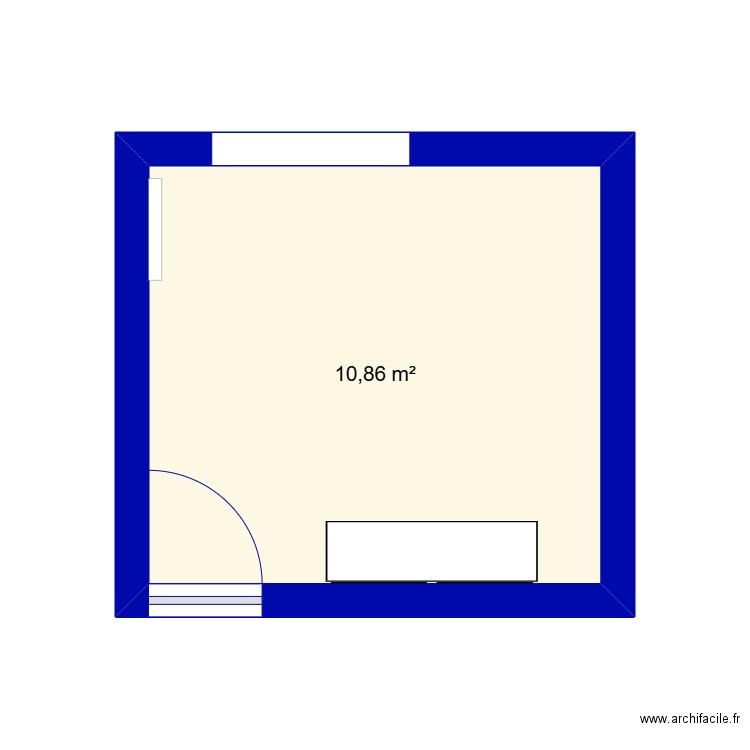 Chambre 1. Plan de 1 pièce et 11 m2