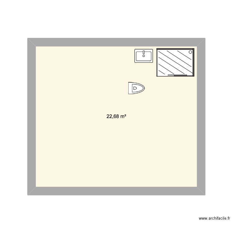 projet maision 28 m2. Plan de 1 pièce et 23 m2