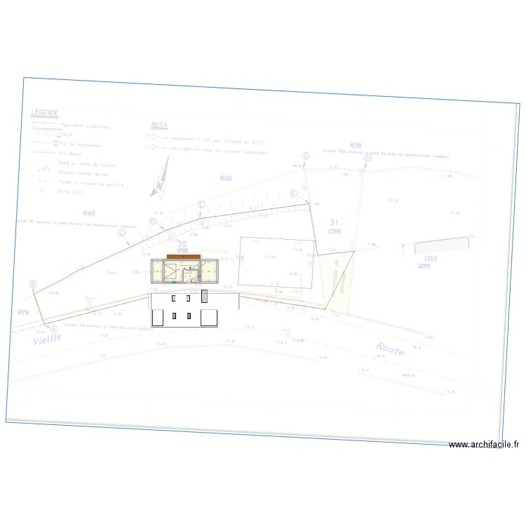 plan 09 07 . Plan de 13 pièces et 90 m2