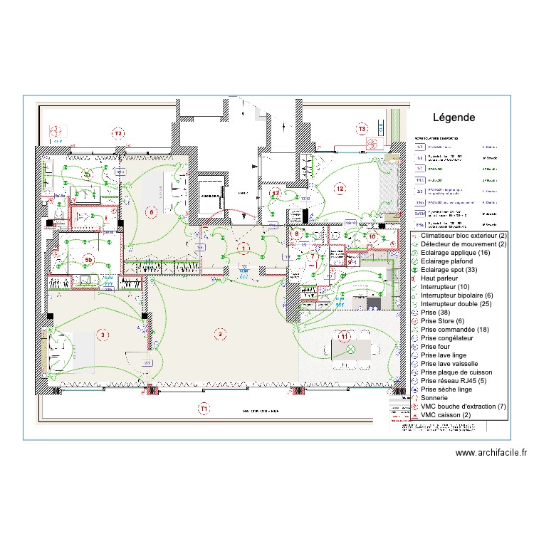 Plan électrique Guynemer. Plan de 0 pièce et 0 m2