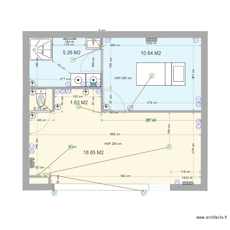 magasin 4. Plan de 4 pièces et 37 m2