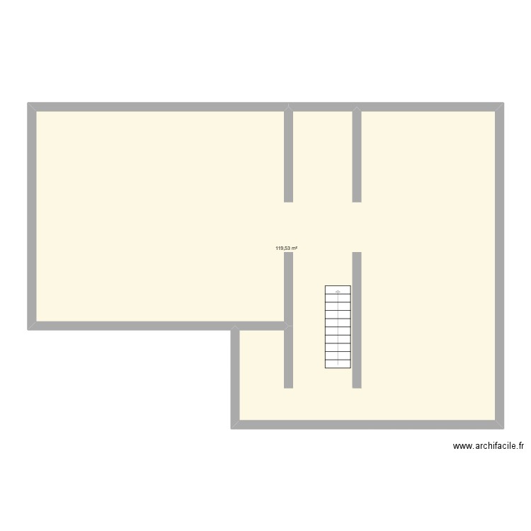 Maison Croze Sous-sol. Plan de 1 pièce et 120 m2