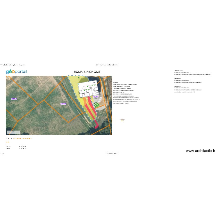 ECURIE FICHOUS OPTION MANEGE A COTE DE CARRIERE. Plan de 0 pièce et 0 m2