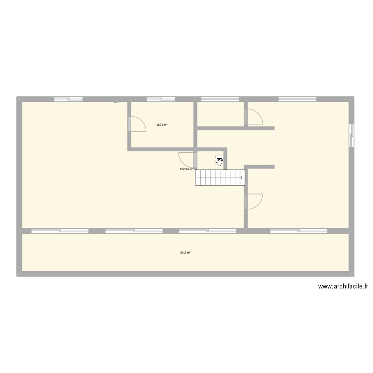 Californie 1er étage. Plan de 3 pièces et 144 m2