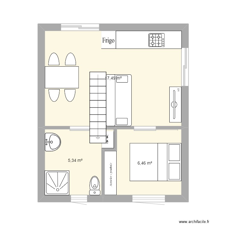 STUDIO FINAL modif herald 6. Plan de 3 pièces et 29 m2