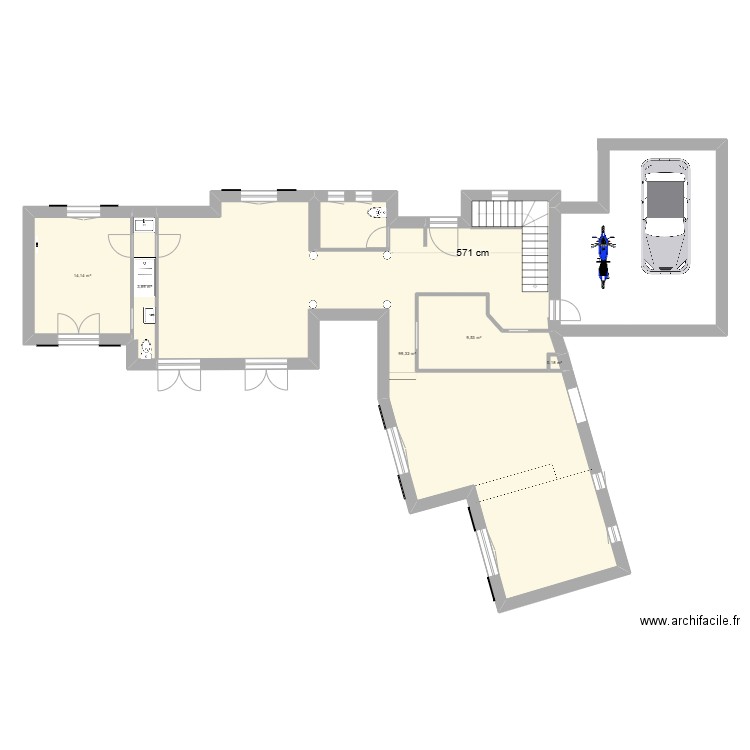 BANDOL RDC P2. Plan de 6 pièces et 141 m2