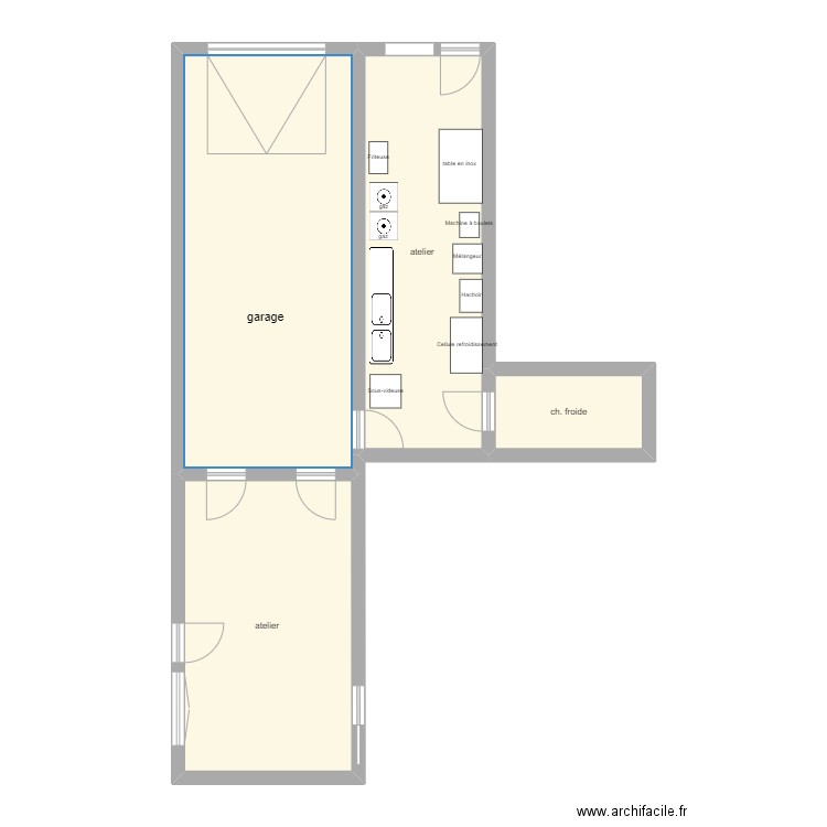 st severin flux déchet. Plan de 4 pièces et 72 m2