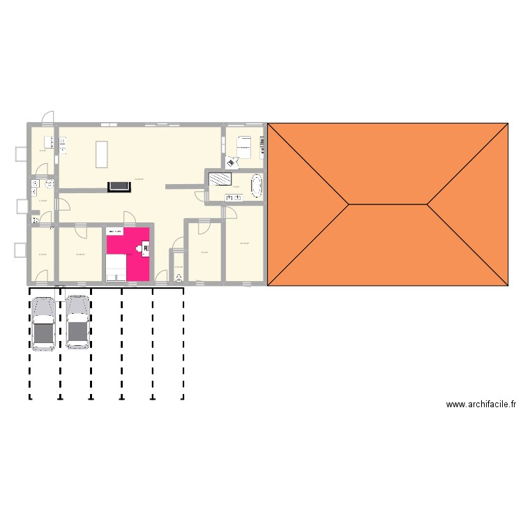 maison1. Plan de 11 pièces et 153 m2