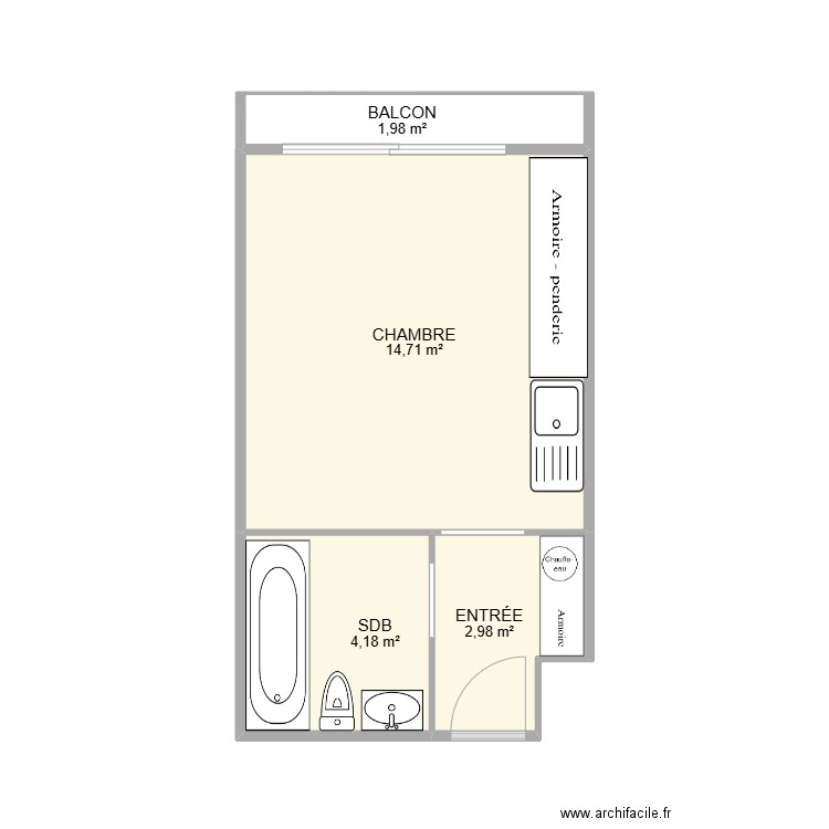 Plan stc2 2025. Plan de 4 pièces et 24 m2