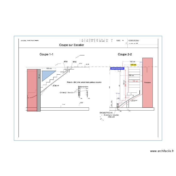 VERRIERE TRIANGLE ESCALIER . Plan de 0 pièce et 0 m2