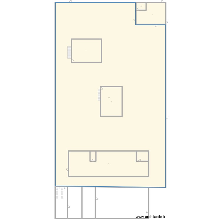 UsineSTM. Plan de 6 pièces et -324 m2