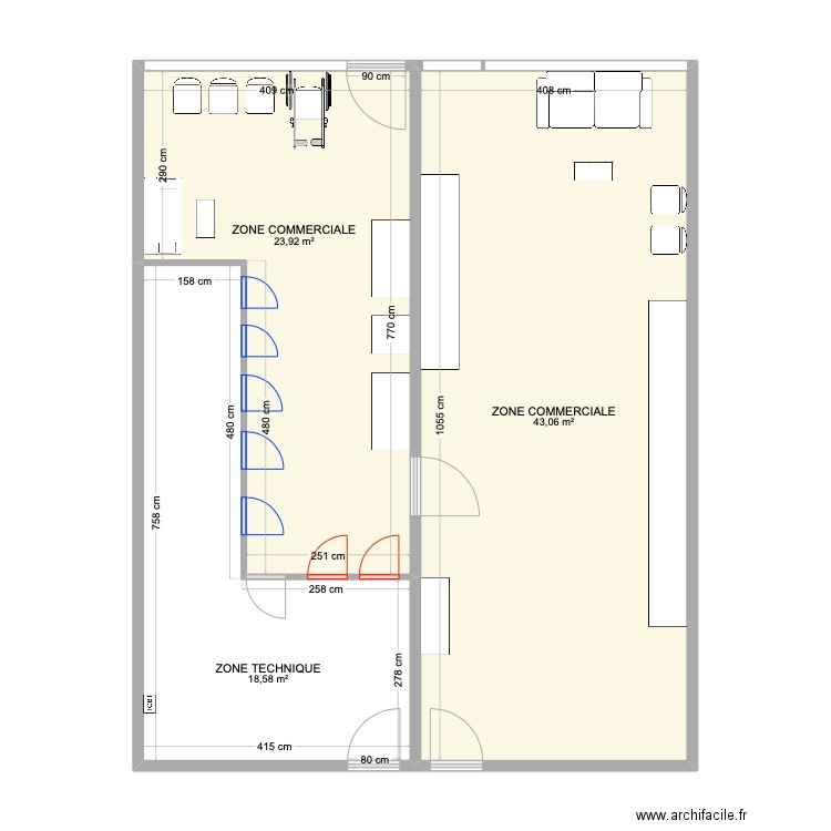 SQ BAYONNE vide 2025. Plan de 3 pièces et 86 m2