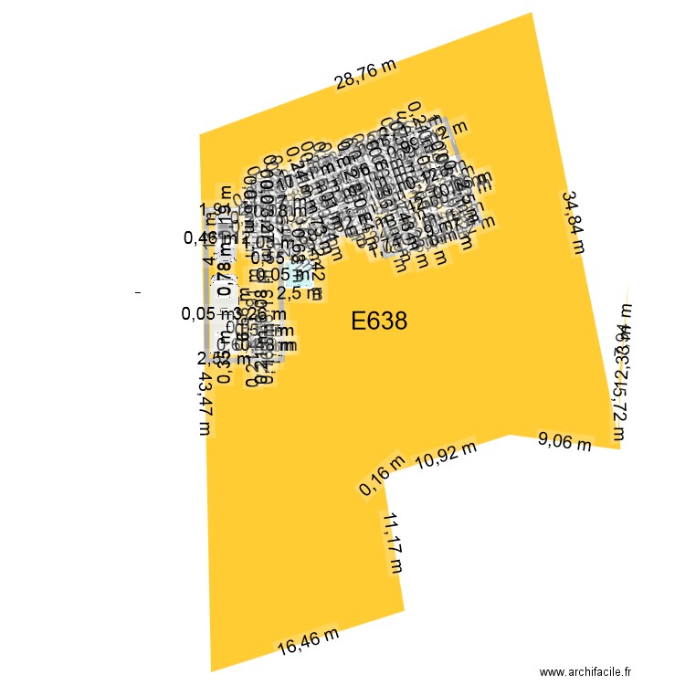 Masse. Plan de 10 pièces et 177 m2