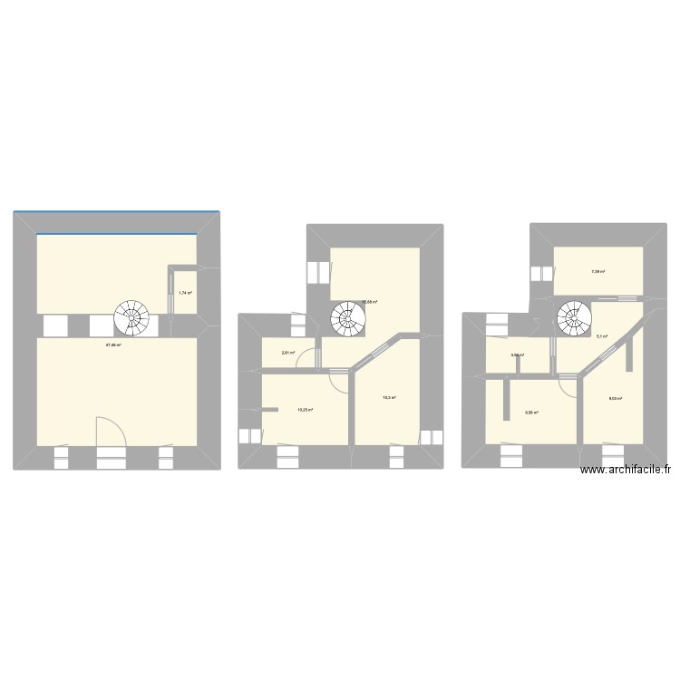 Maison Lannion 2 (sans meubles). Plan de 11 pièces et 124 m2