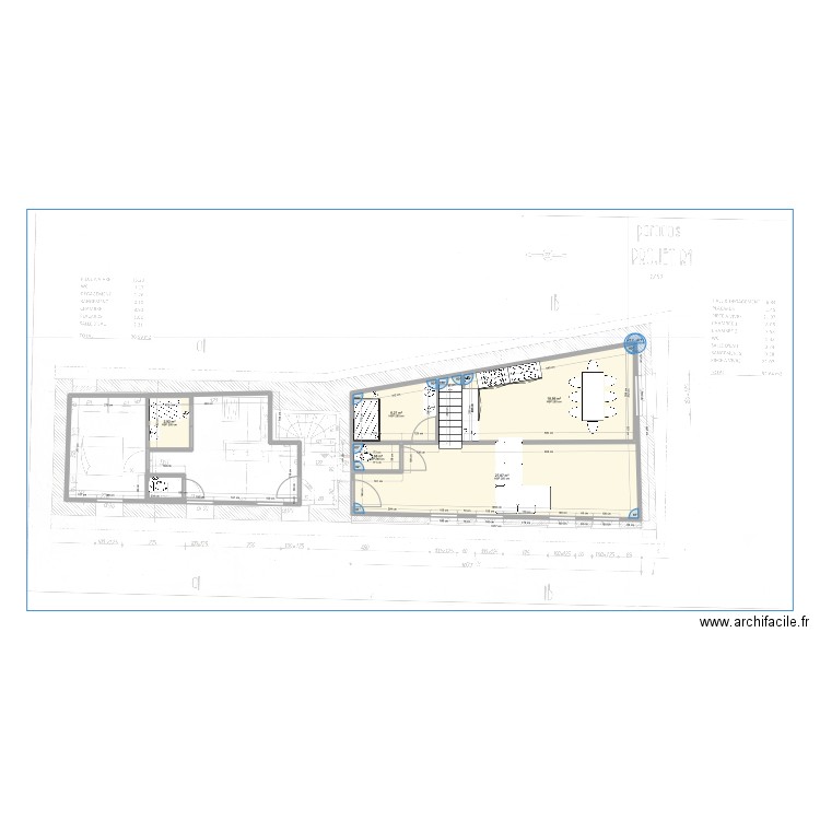 Zone 3. Plan de 5 pièces et 58 m2