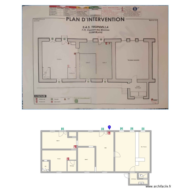 Plan Tropidella. Plan de 10 pièces et 151 m2