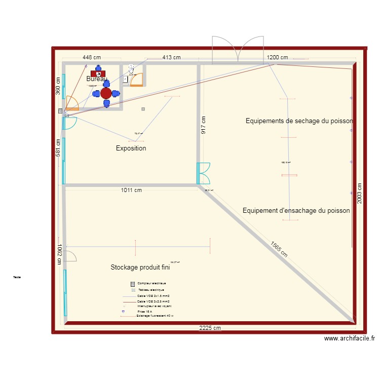 hangar plan electrique1. Plan de 6 pièces et 929 m2