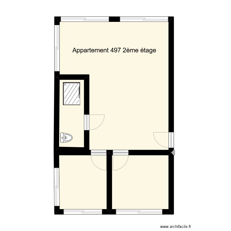 Appart Clim. Plan de 2 pièces et 52 m2