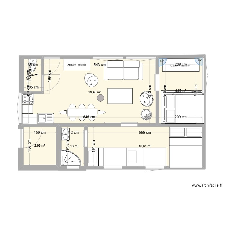 CHALET MOLLAU. Plan de 6 pièces et 42 m2