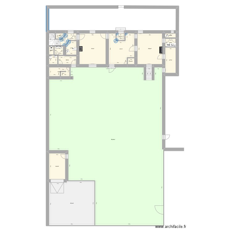 MP Marcy + Jardins. Plan de 18 pièces et 710 m2